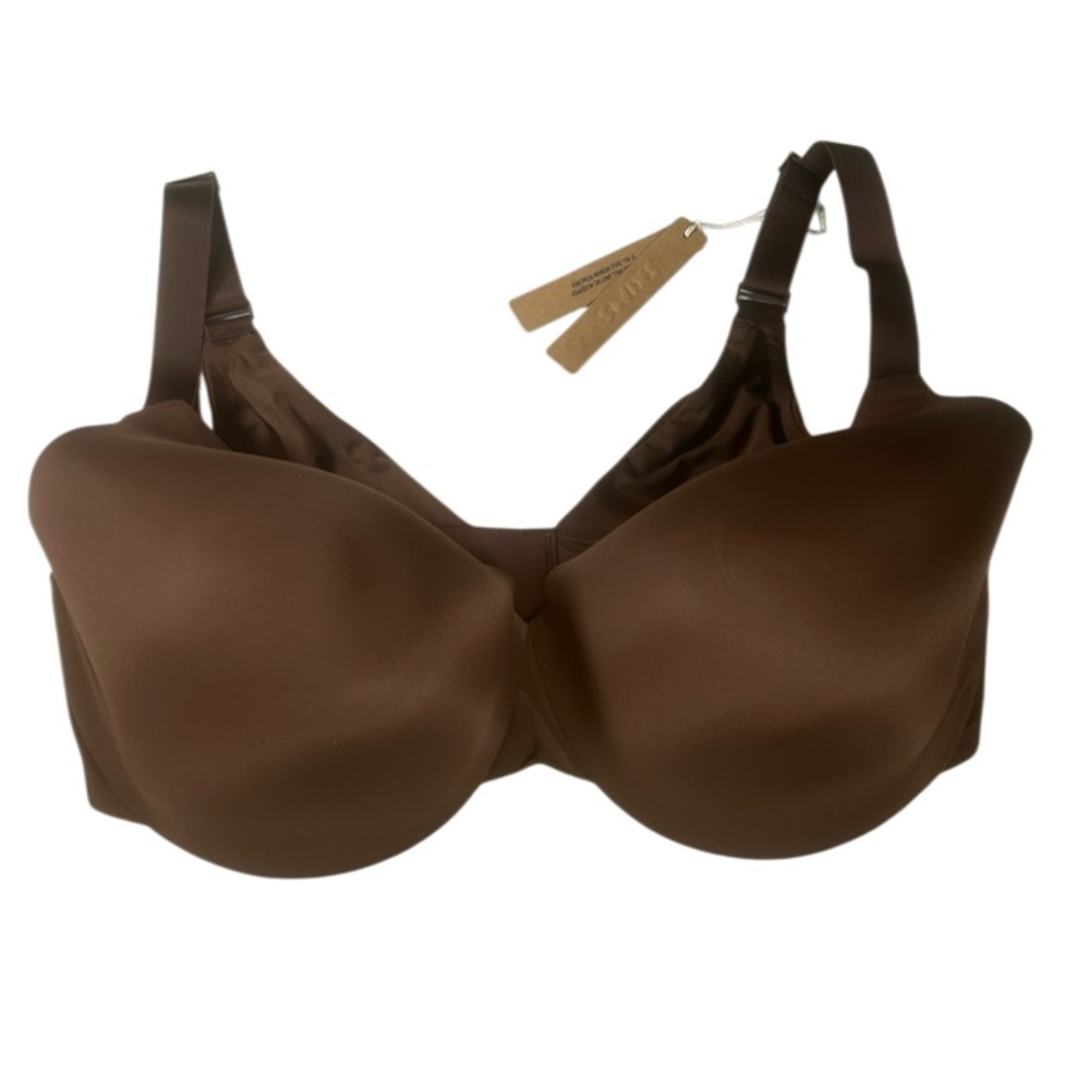 SKIMS 40H Smoothing Intimates Full Coverage Lightly Lined Bra In Cocoa NWT 4”